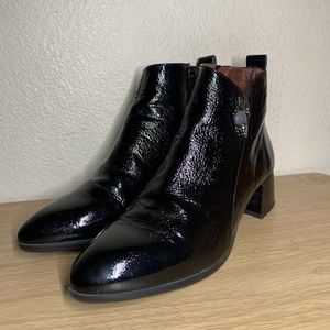 Hispanitas Bee Embellished Black Leather Booties